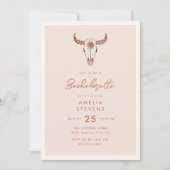 砂漠女性のカーボーイバチェロレッテ招待状 招待状 (正面)