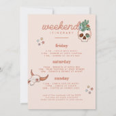 砂漠女性のカーボーイバチェロレッテ週末招待状 招待状 (裏面)