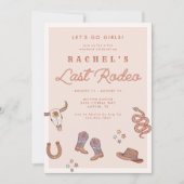 砂漠女性のカーボーイバチェロレッテ週末招待状 招待状 (正面)