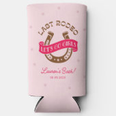 砂漠女性のカーボーイラストロデオバチェロレッテ スリム缶クーラー (正面)