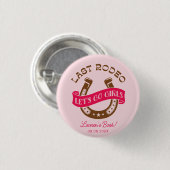 砂漠女性のカーボーイラストロデオバチェロレッテ 缶バッジ (正面&裏面)