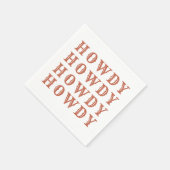 砂漠女性のカーボーイラストロデオ スタンダードカクテルナプキン (角)