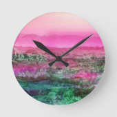 砂漠山地 ラウンド壁時計 (正面)