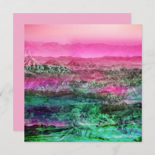 砂漠山地 招待状 (正面/裏面)