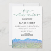 砂漠山男女兼用の赤ちゃんシャワー 招待状 (正面)