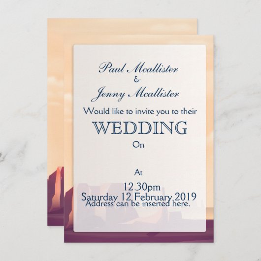 砂漠峡谷 招待状 (正面/裏面)