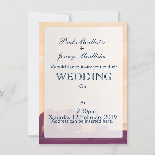 砂漠峡谷 招待状 (正面)