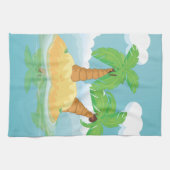 砂漠島 キッチンタオル (横)