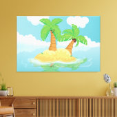 砂漠島 キャンバスプリント (インサイチュ (リビング))