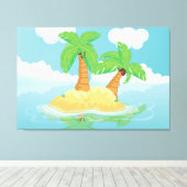 砂漠島 キャンバスプリント (インサイチュ (ウッドフロア))