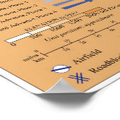 砂漠嵐の作戦の地上作戦地図 ポスター (角)