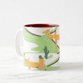 砂漠抽象芸術 ツートーンマグカップ (正面左)