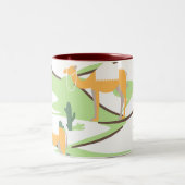 砂漠抽象芸術 ツートーンマグカップ (中央)