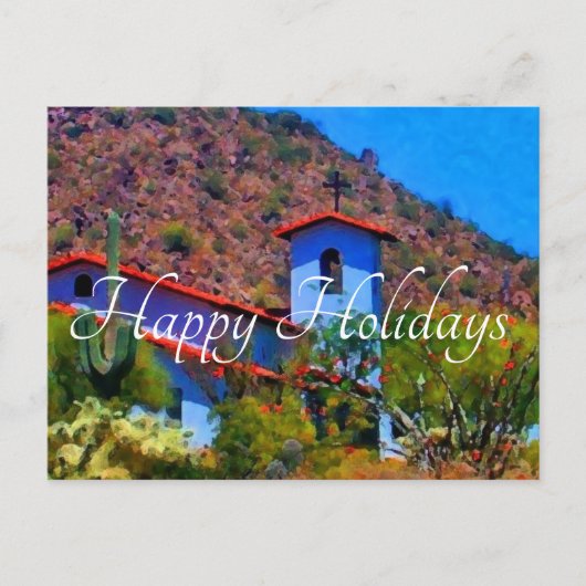 砂漠教会、ハッピーホリデー ポストカード (正面)