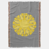 砂漠日曜日! 灰色 スローブランケット (正面縦)