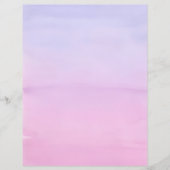 砂漠日没の水彩文具紙 (正面)