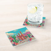 砂漠景観広場ガラスコースター ガラスコースター (アングル)