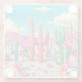 砂漠景観広場ガラスコースター ガラスコースター (裏面)