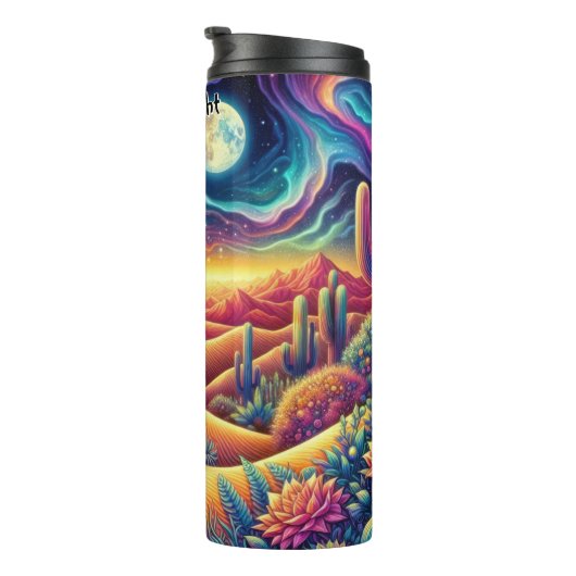 砂漠月サイケデリックの風景 タンブラー (回転右)