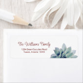 砂漠植物多肉質差出人住所 ラベル (インサイチュ)