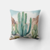 砂漠水インスパイア色サボテン装飾 クッション (裏面)