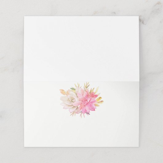 砂漠水素朴色の多肉類ボホ プレイスカード (外部開封)