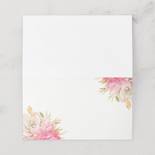 砂漠水素朴色の多肉類 プレイスカード (外部開封)