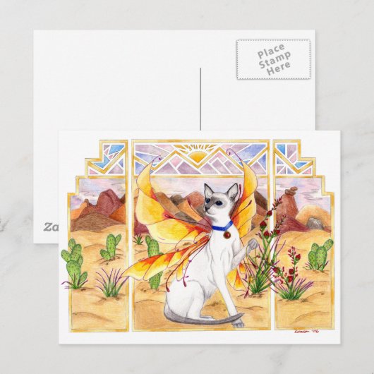 砂漠猫 ポストカード (正面/裏面)