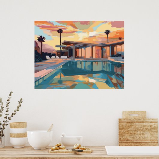 砂漠生活デザイン#1 ポスター (キッチン)