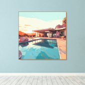 砂漠生活#3 キャンバスプリント (インサイチュ (ウッドフロア))