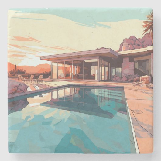 砂漠生活#3 ストーンコースター (正面)