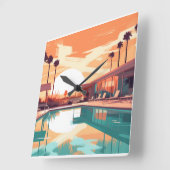 砂漠生活#6 スクエア壁時計 (傾斜)