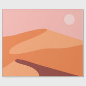 砂漠砂丘のミニマルな風景 ラッピングペーパー (フラット)
