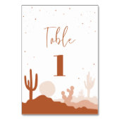 砂漠結婚のテーブル番号カード テーブルナンバー (正面)