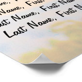 砂漠結婚のSaguaro座席表3表 ポスター (角)