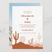 砂漠結婚式招待状 招待状 (正面/裏面)