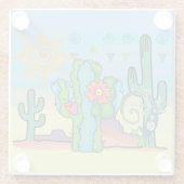 砂漠美しい ガラスコースター (裏面)