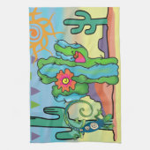 砂漠美しい キッチンタオル (縦)