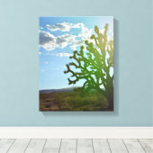 砂漠美しい キャンバスプリント (インサイチュ (ウッドフロア))