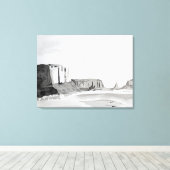 砂漠美しい キャンバスプリント (インサイチュ (ウッドフロア))