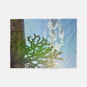 砂漠美しい フリースブランケット (正面(横))