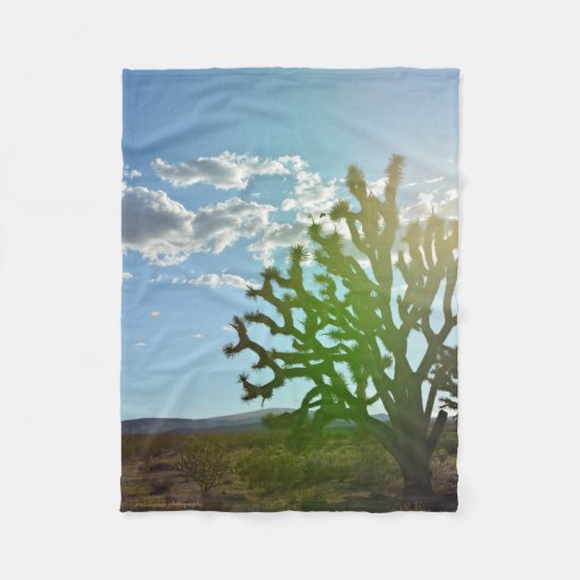 砂漠美しい フリースブランケット (正面)