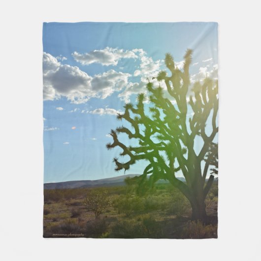 砂漠美しい フリースブランケット (正面)