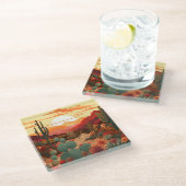 砂漠美しい#1ポスター ガラスコースター (アングル)