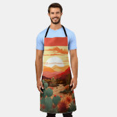 砂漠美しい#1 エプロン (着用した状態)