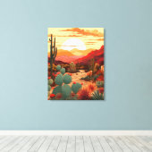 砂漠美しい#1 キャンバスプリント (インサイチュ (ウッドフロア))