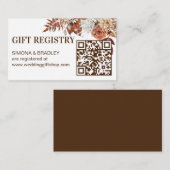砂漠茶自然ぼほ花ギフトレジストリ エンクロージャーカード (正面/裏面)