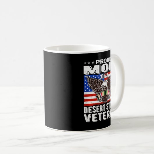 砂漠誇りを持った嵐の母退役軍人ペルシャ湾戦争 コーヒーマグカップ (正面右)