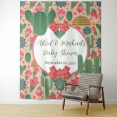 砂漠赤面ピンクガールベビーシャワー タペストリー (インサイチュ)