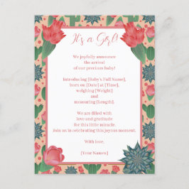 砂漠赤面ピンクガール 案内ポストカード